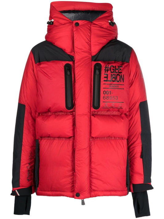 Red Printed Puffer Jacket