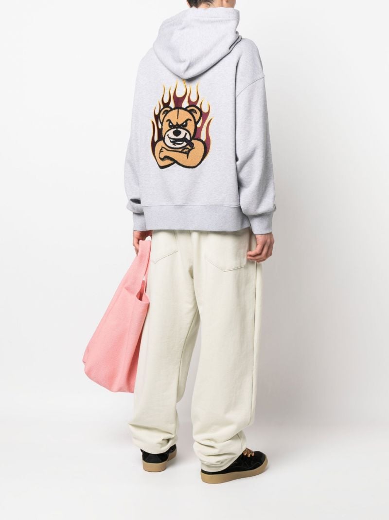 X Palm Angels Grey Drawstring Hoodie