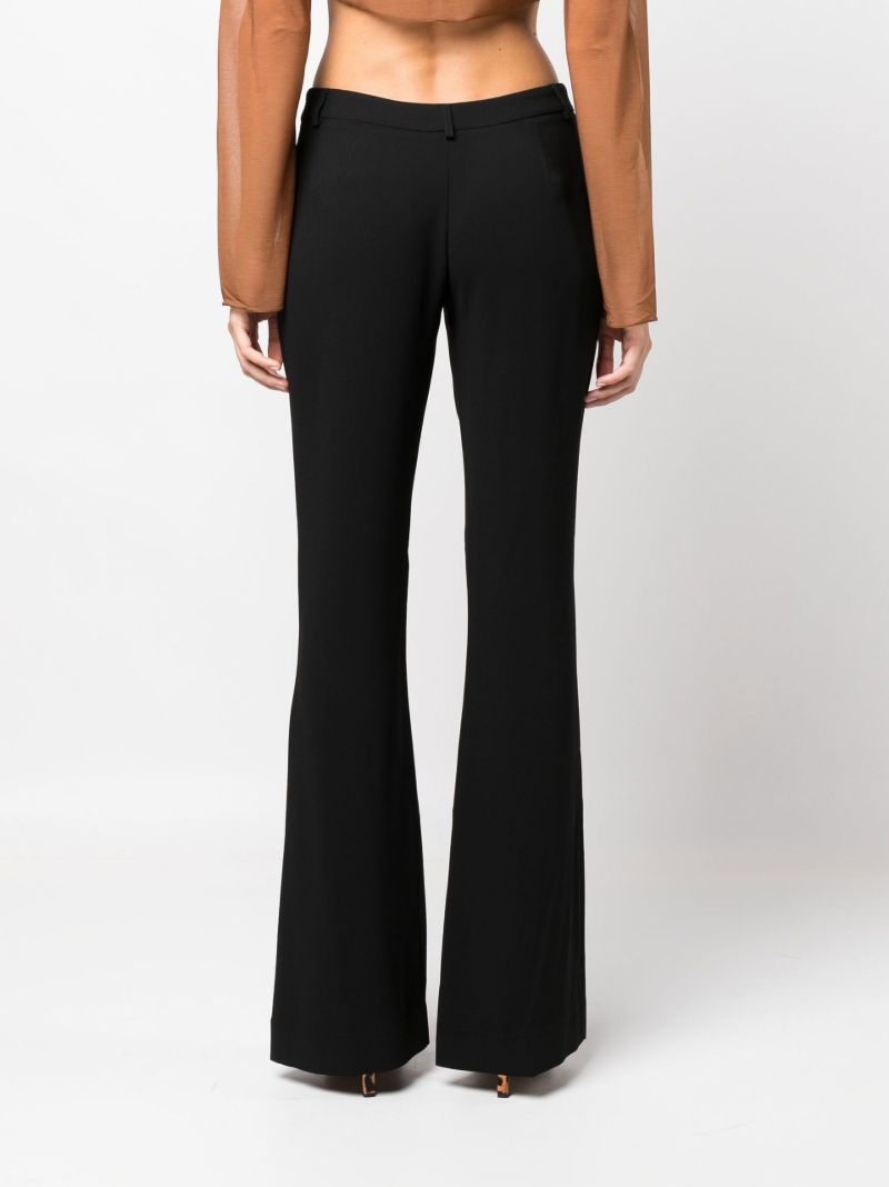 Black Cowboy Wide-leg Silk Trousers