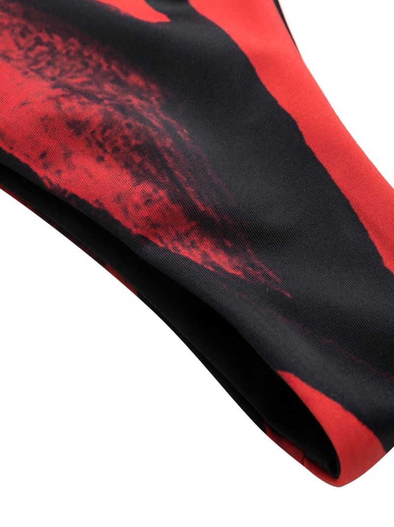Red Mini Ring Thong Bikini Bottoms