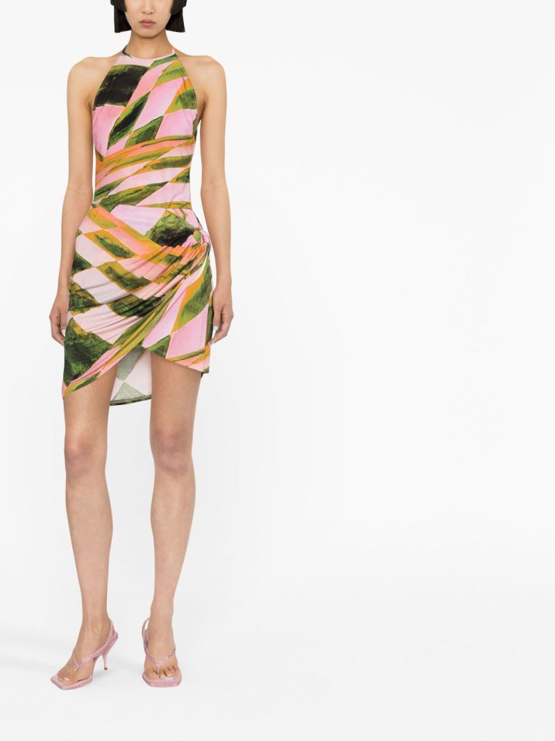 Pink Coastline Asymmetric Skirt