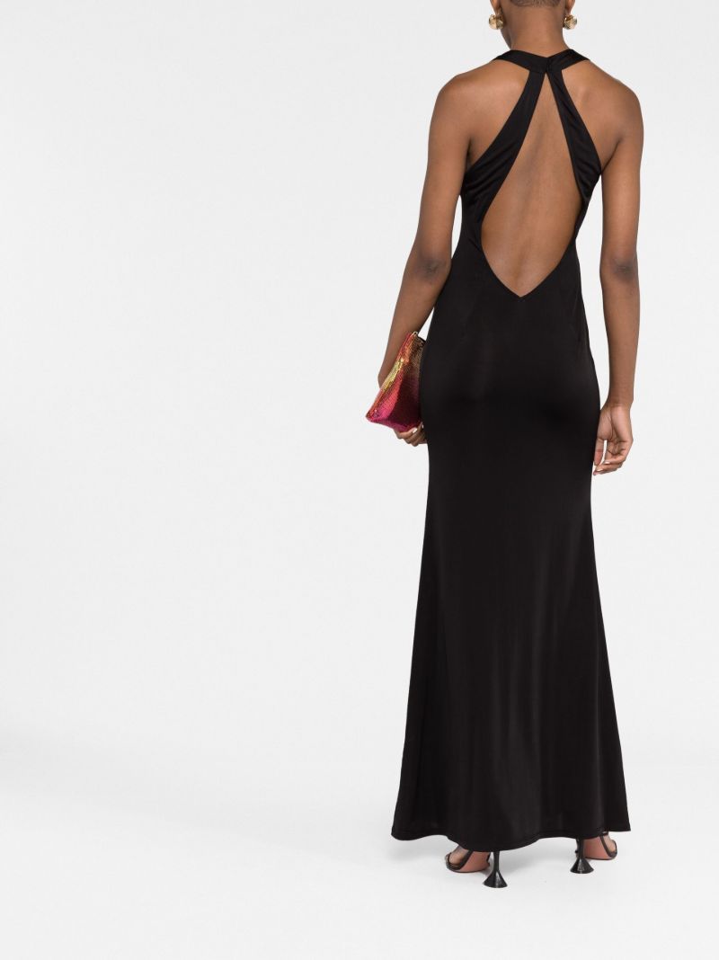 Black High Sea Open Back Maxi Dress
