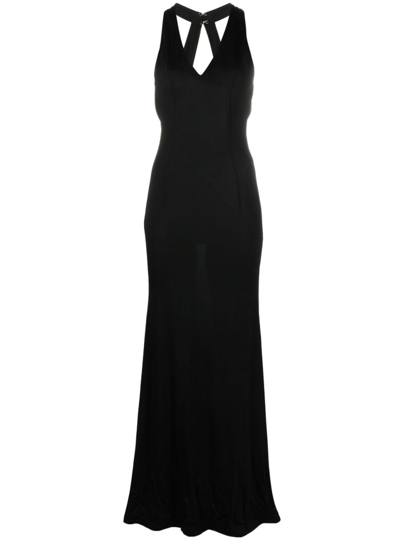 Black High Sea Open Back Maxi Dress