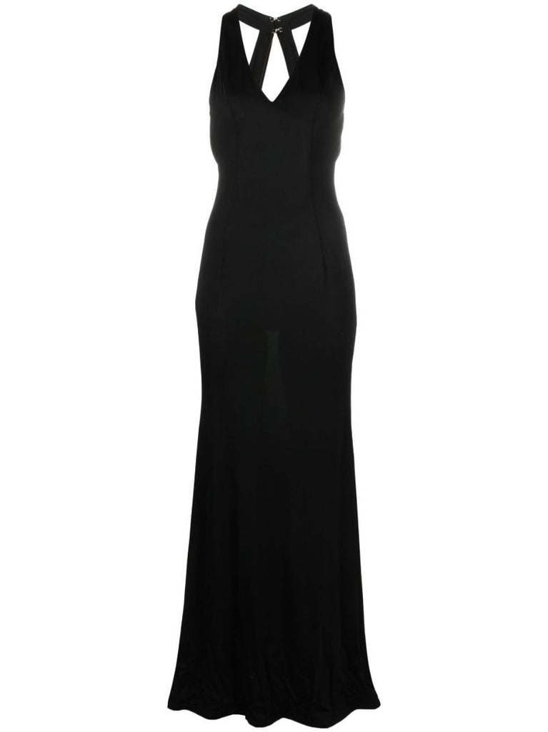 Black High Sea Open Back Maxi Dress