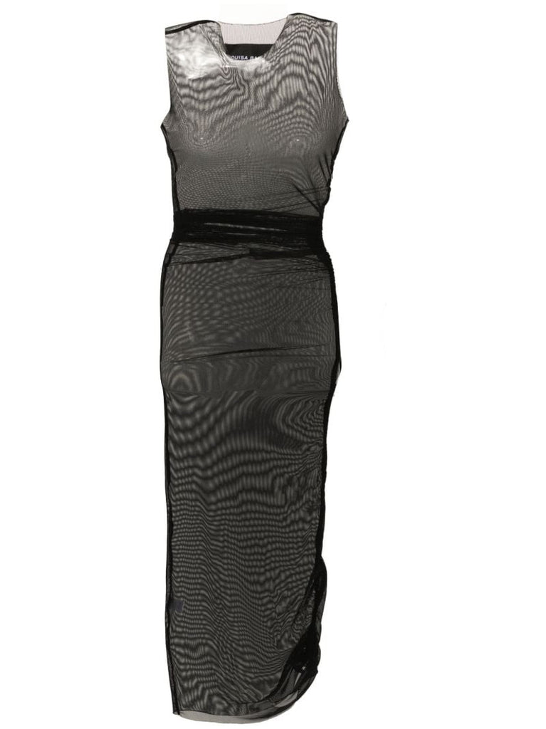 Black Semi-sheer Mesh Dress