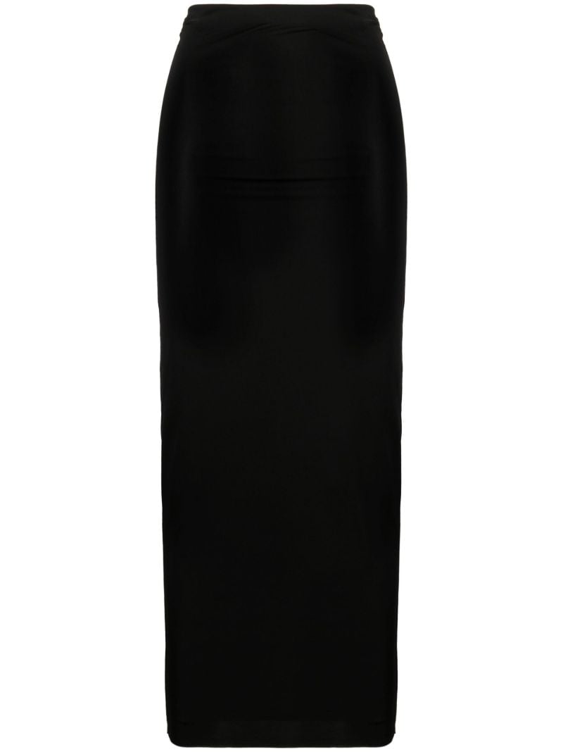 Black Strapless Midi Dress