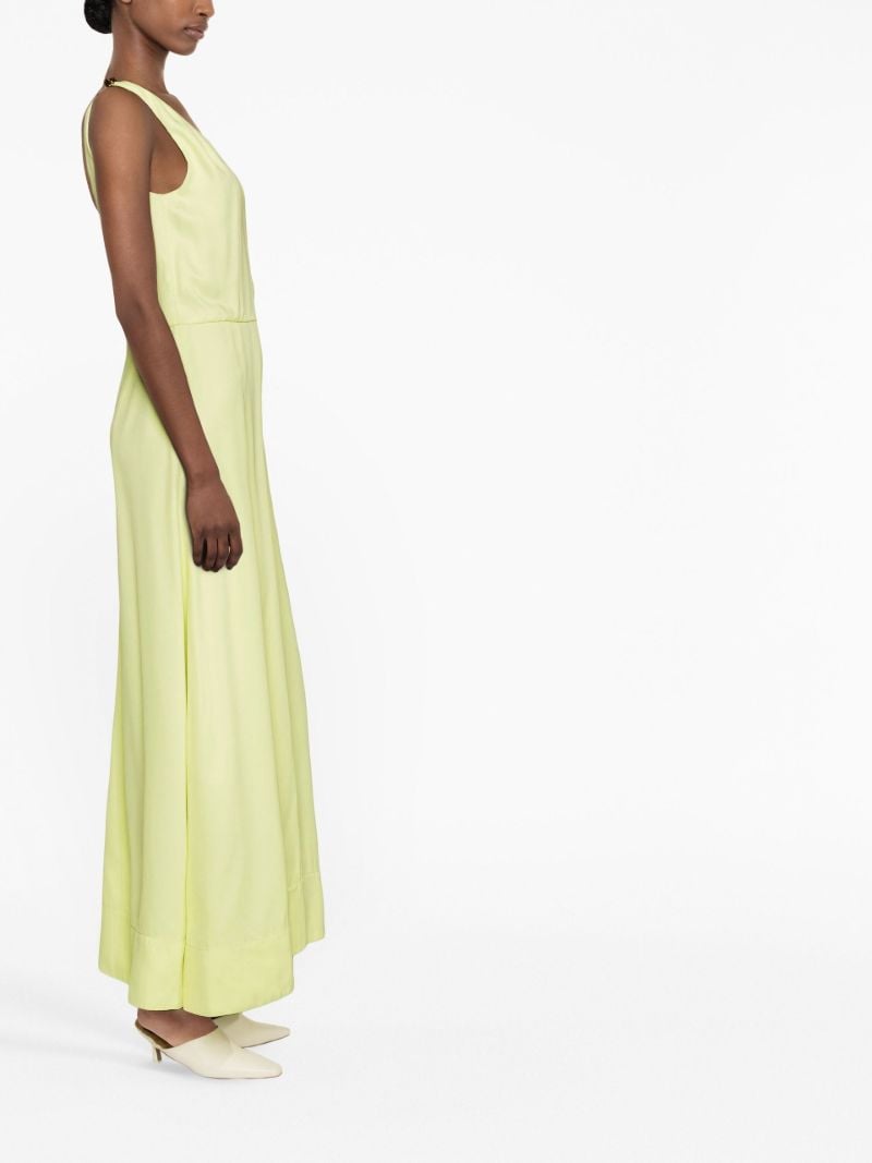 Yellow V-neck Sleeveless Dress