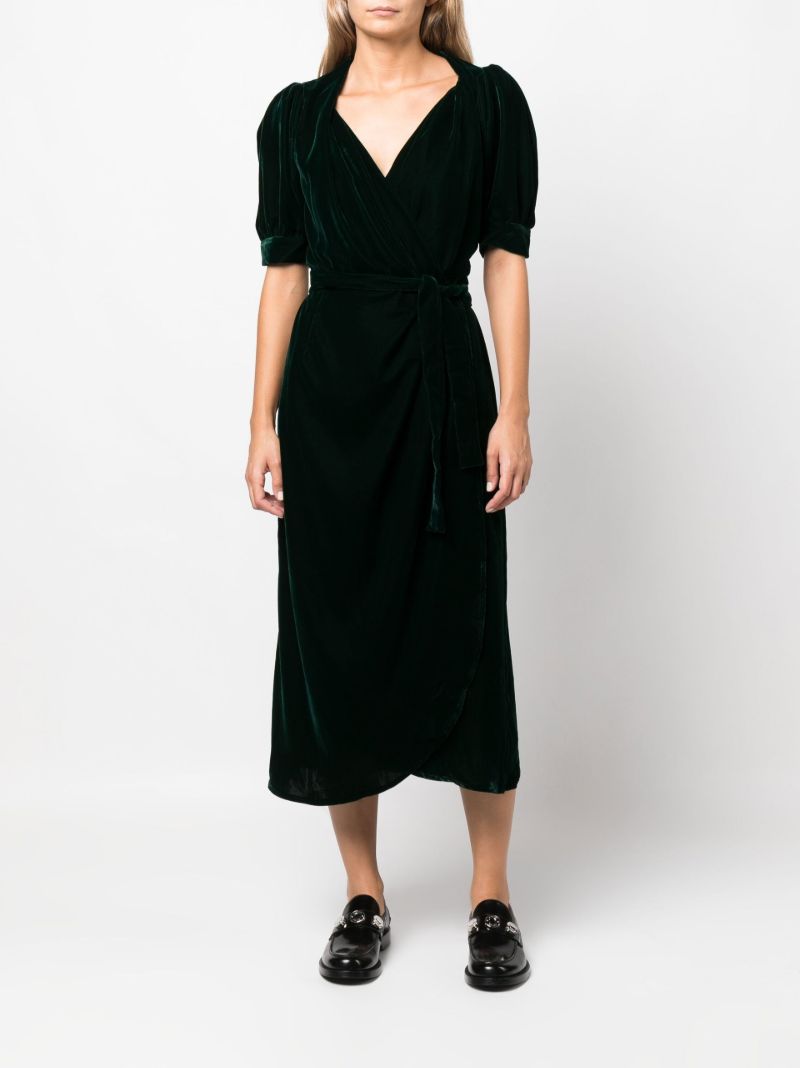 Green Velvet Midi Dress