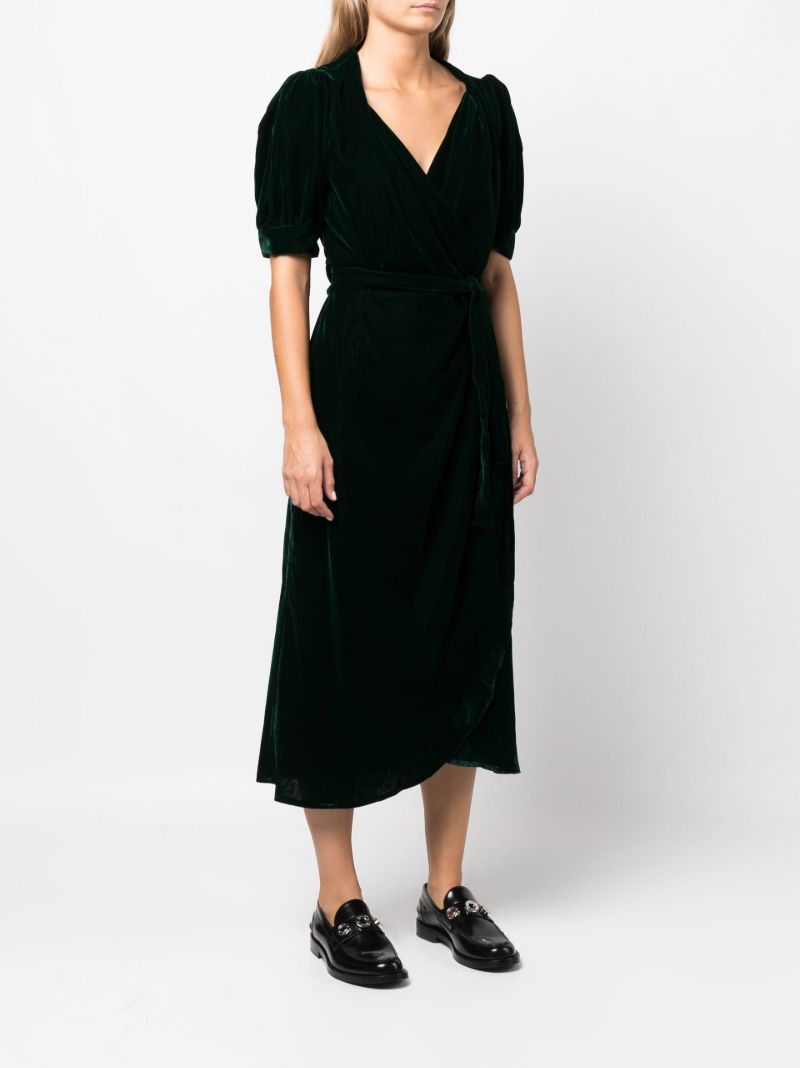 Green Velvet Midi Dress