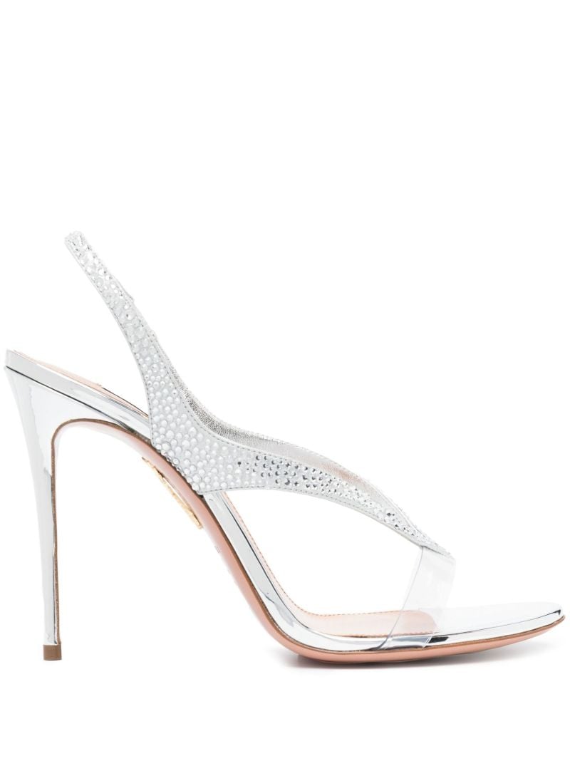 Silver Izzy 105 Crystal Slingback Sandals