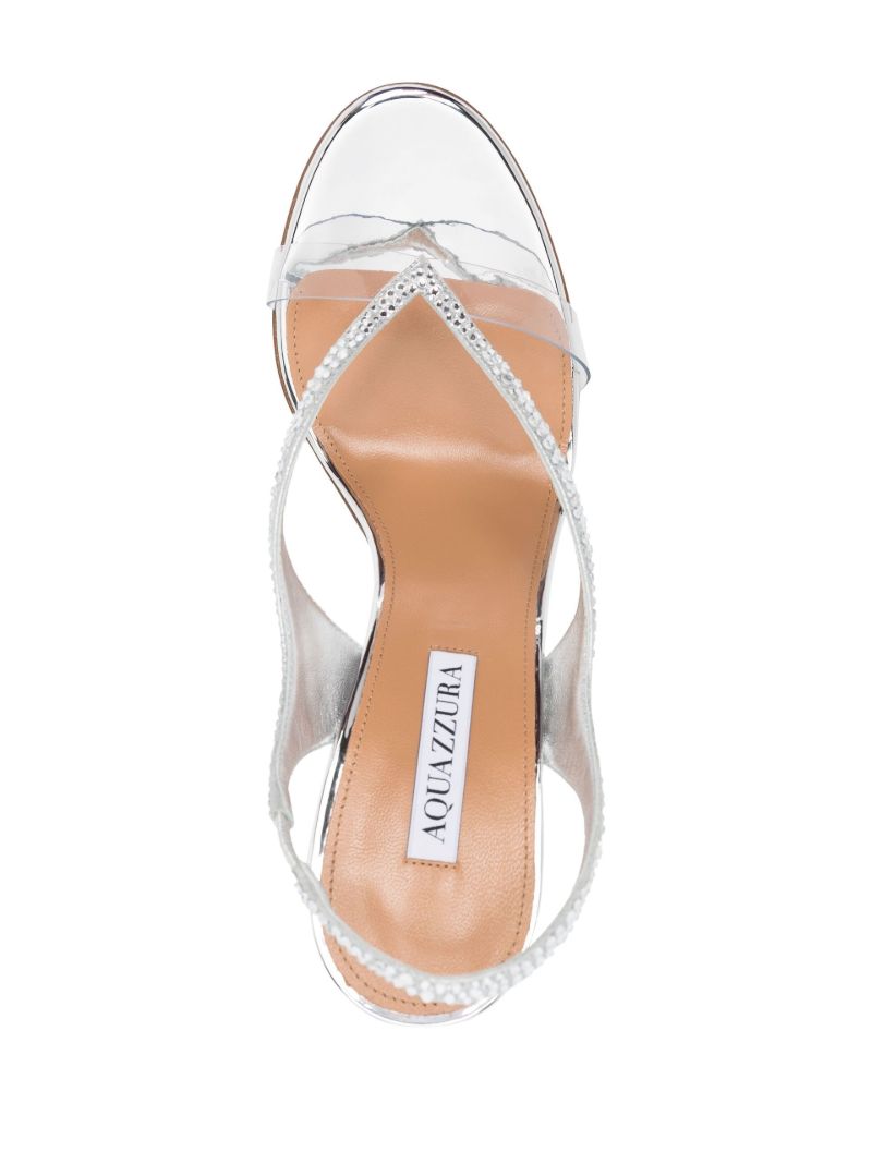 Silver Izzy 105 Crystal Slingback Sandals