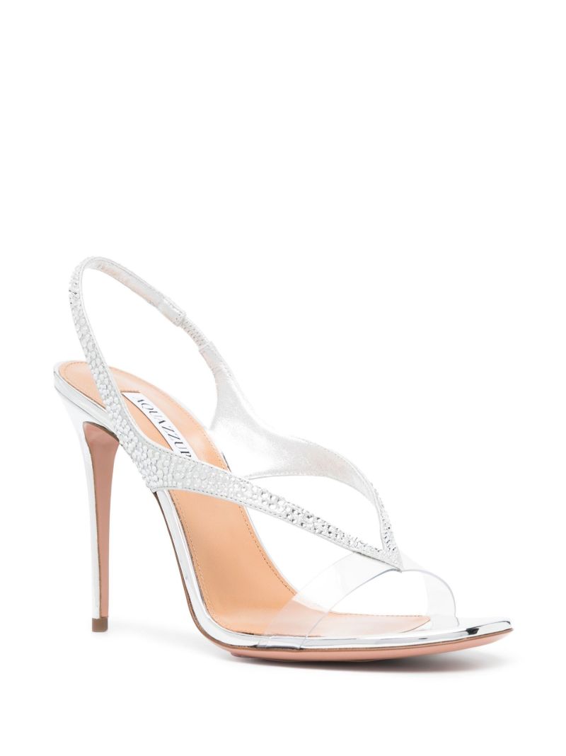 Silver Izzy 105 Crystal Slingback Sandals