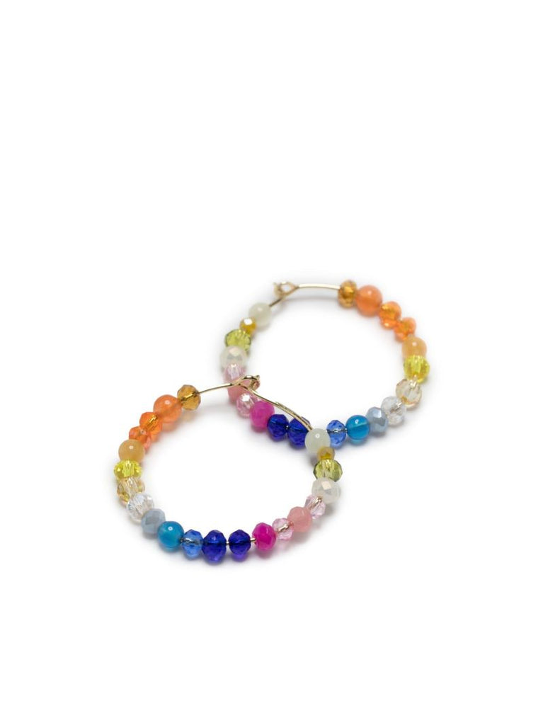 Gold Plated Gili Beaded Hoop Earrings