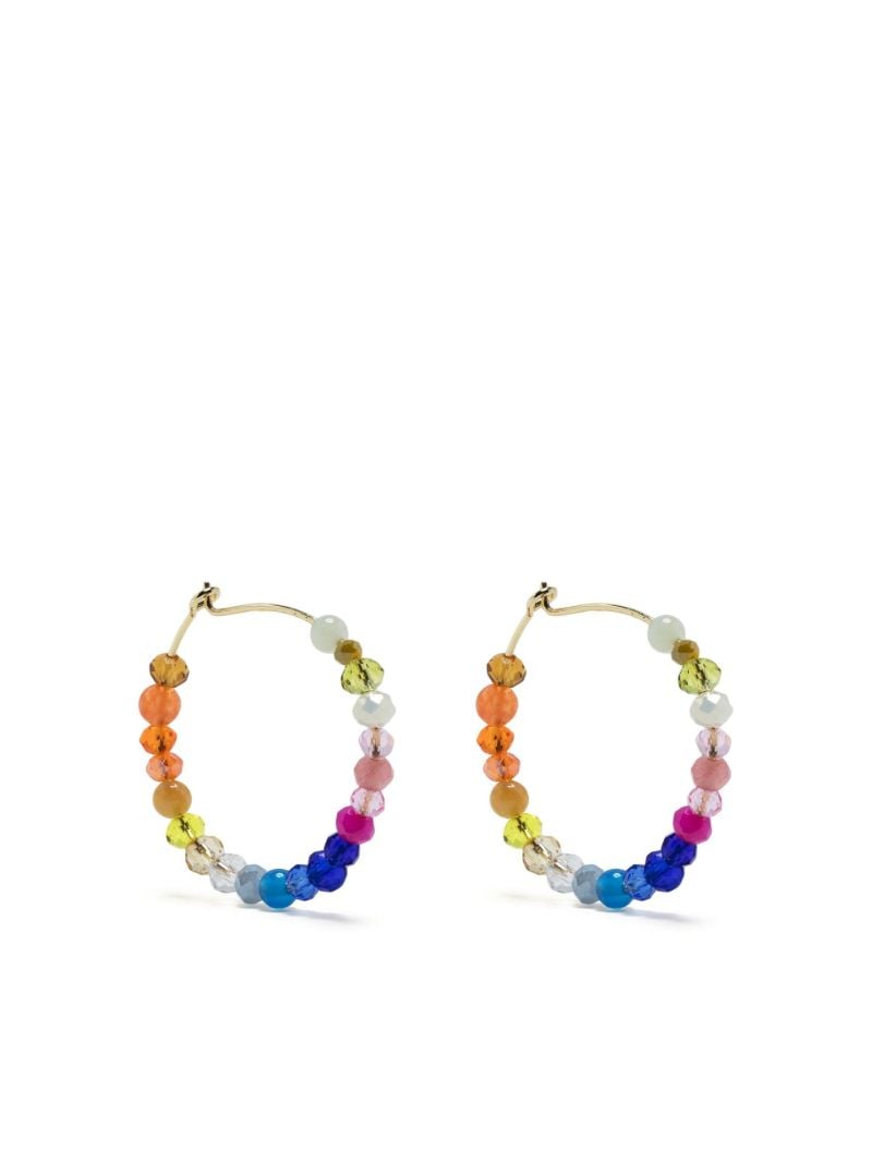 Gold Plated Gili Beaded Hoop Earrings