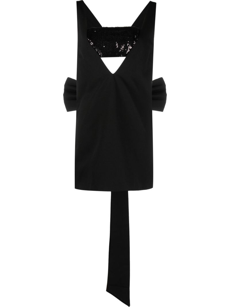 Black Irie Bow-embellished  Mini Dress