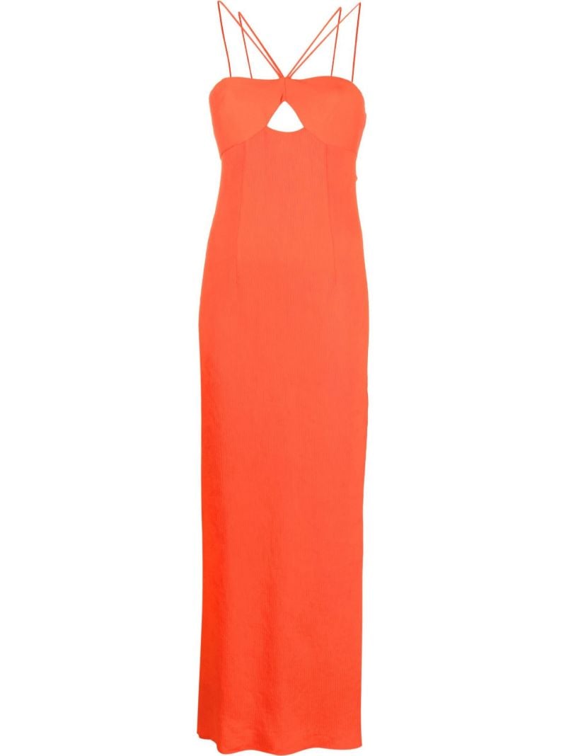 Orange Gianna Halterneck Maxi Dress
