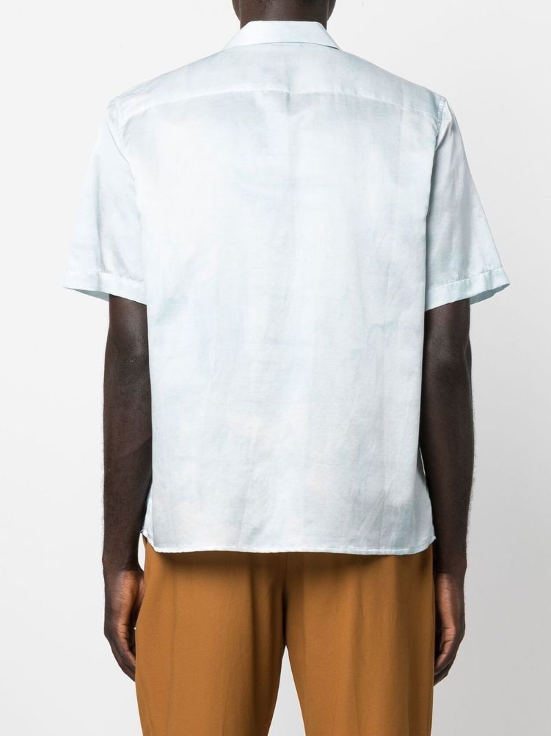 Blue Beach Print Shirt