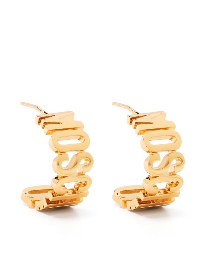 Gold-tone Logo Hoop Earrings