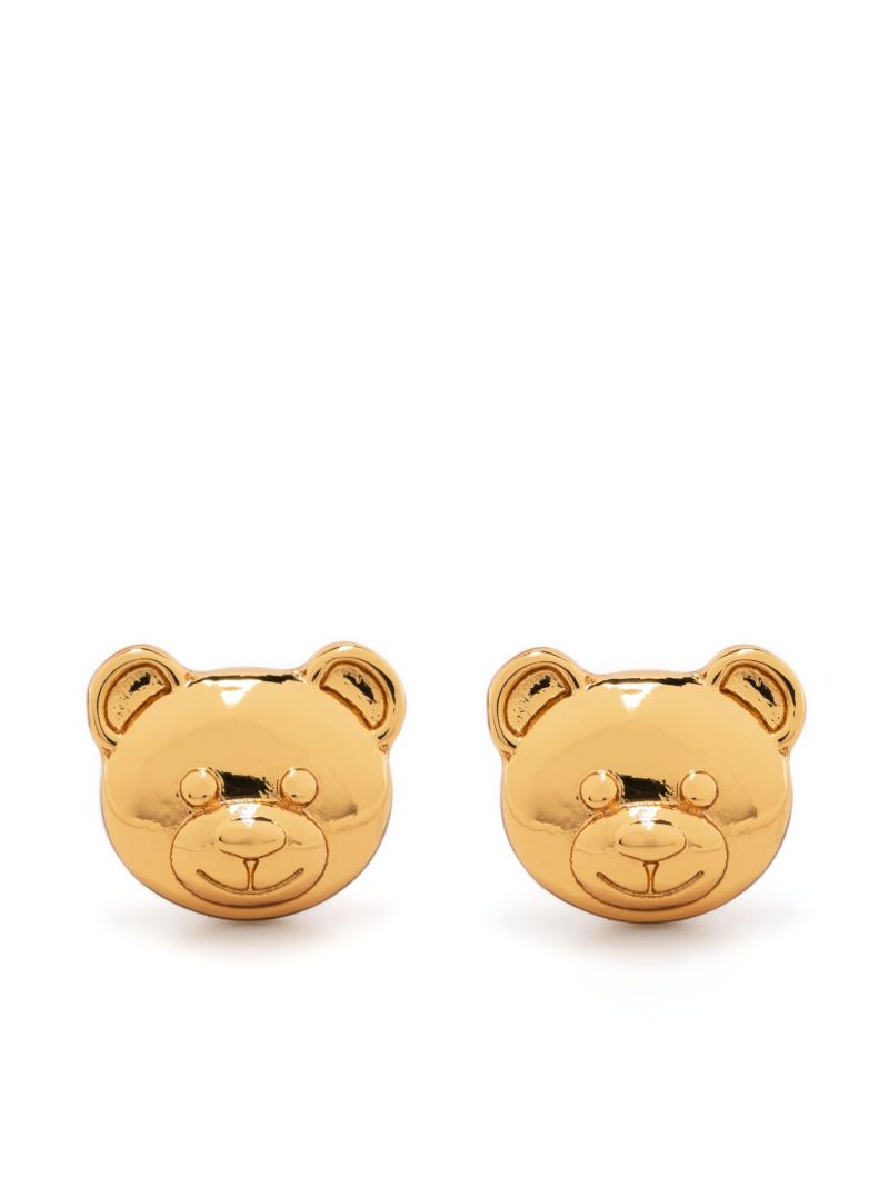 Gold-tone Teddy Bear Stud Earrings