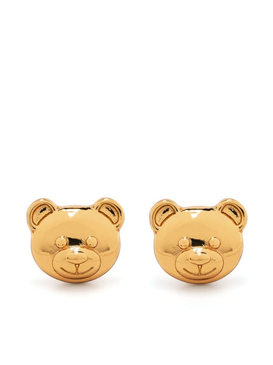 Gold-tone Teddy Bear Stud Earrings
