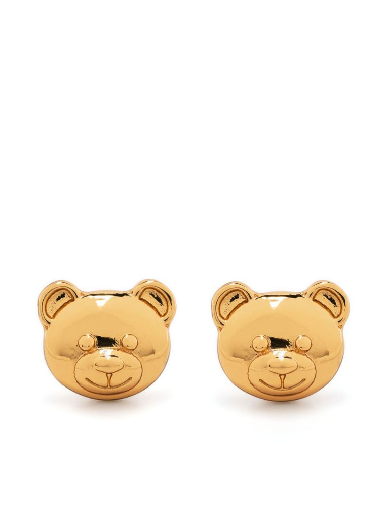 Gold-tone Teddy Bear Stud Earrings