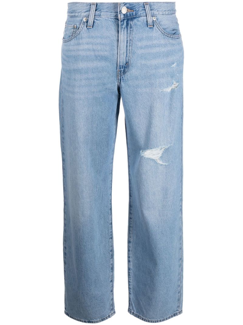 Blue Baggy Dad Straight-leg Jeans