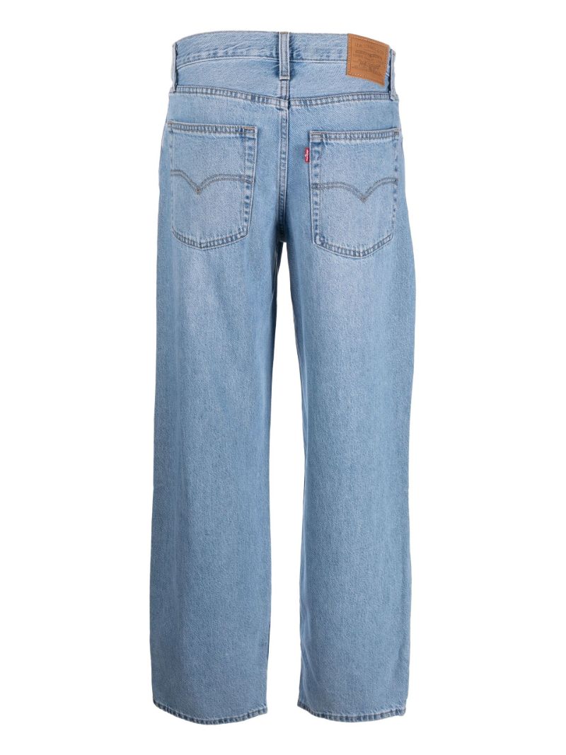 Blue Baggy Dad Straight-leg Jeans