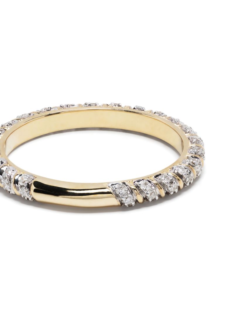 9k Yellow Gold Mini Torsade Diamond Ring