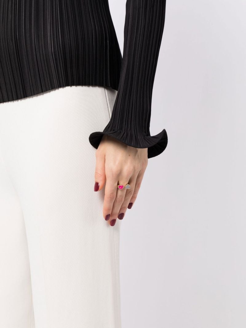 9k Yellow Gold Toi & Moi Coeur Diamond Ring