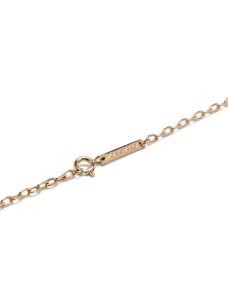 14k Yellow Gold Small Sunbeam Medallion Diamond Necklace