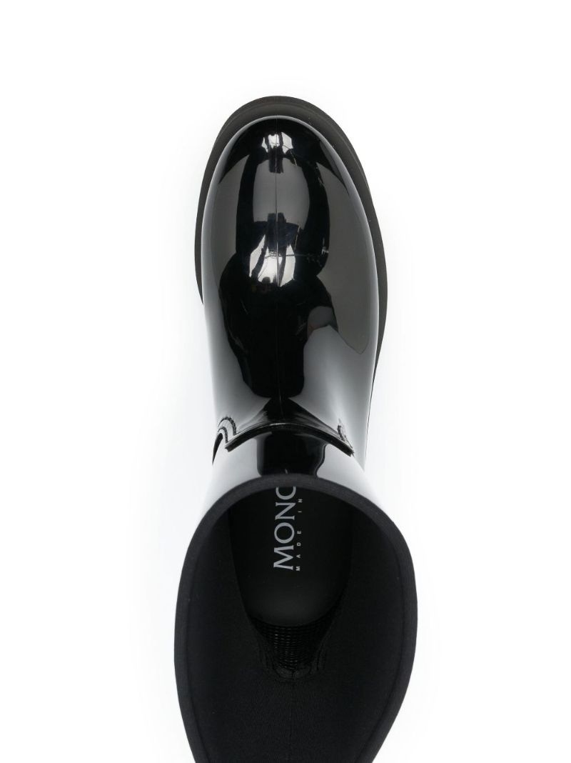 Black Ginette Rubber Ankle Boots