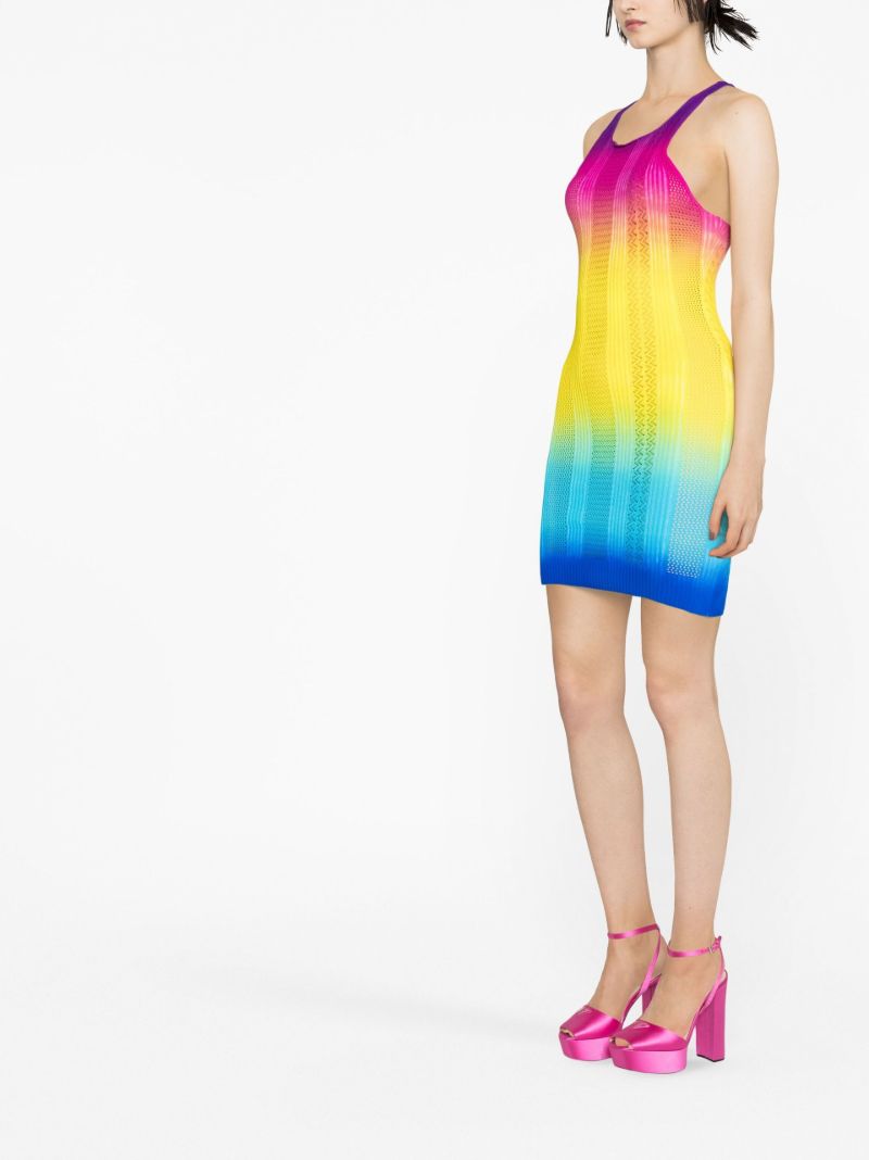 Multicolour OmbrÃ_x0083_Â© Knitted Mini Dress