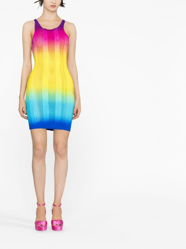 Multicolour OmbrÃ_x0083_Â© Knitted Mini Dress