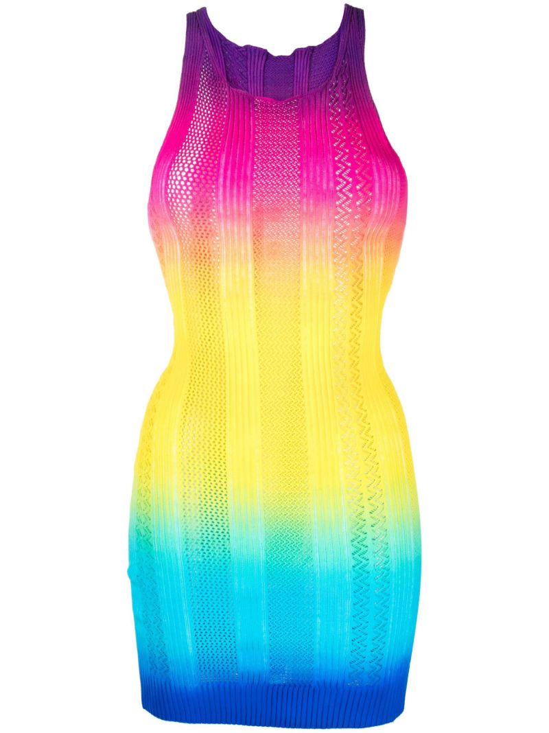 Multicolour OmbrÃ_x0083_Â© Knitted Mini Dress