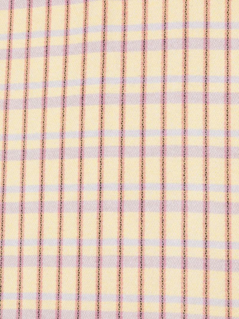 Yellow Carlyna Check Cashmere Scarf