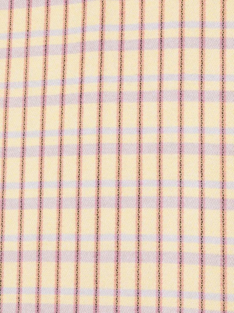 Yellow Carlyna Check Cashmere Scarf