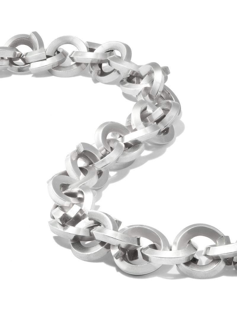 Sterling Silver Square Wire Chain Bracelet