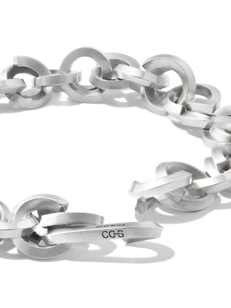 Sterling Silver Square Wire Chain Bracelet