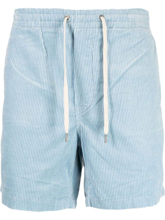 Blue Corduroy Drawstring Deck Shorts
