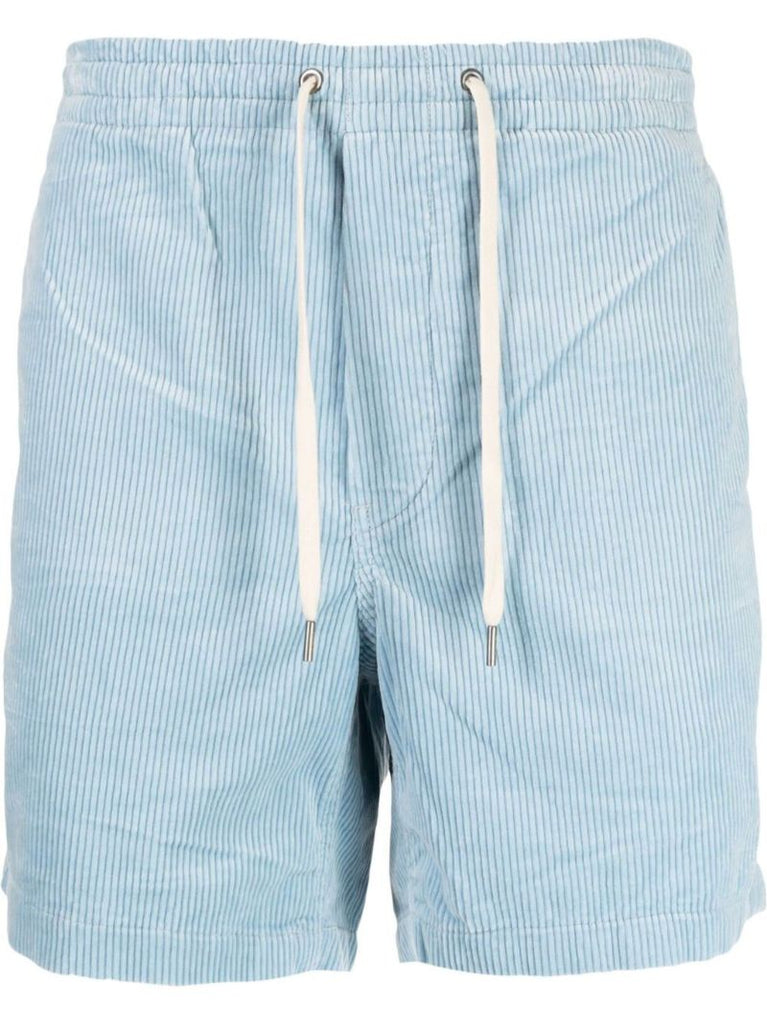 Blue Corduroy Drawstring Deck Shorts