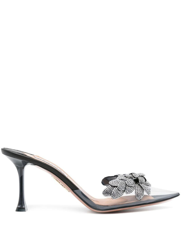 Black Galactic Flower 75 Crystal Mules