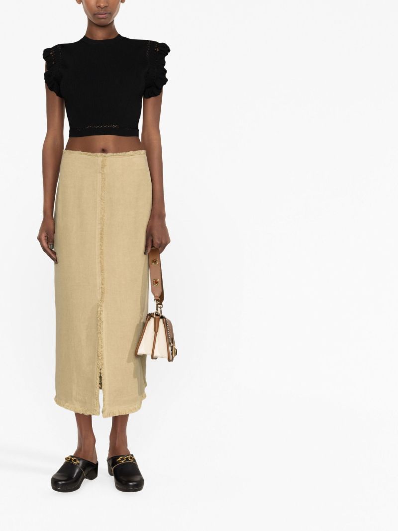 Black Shila Knitted Cropped Top