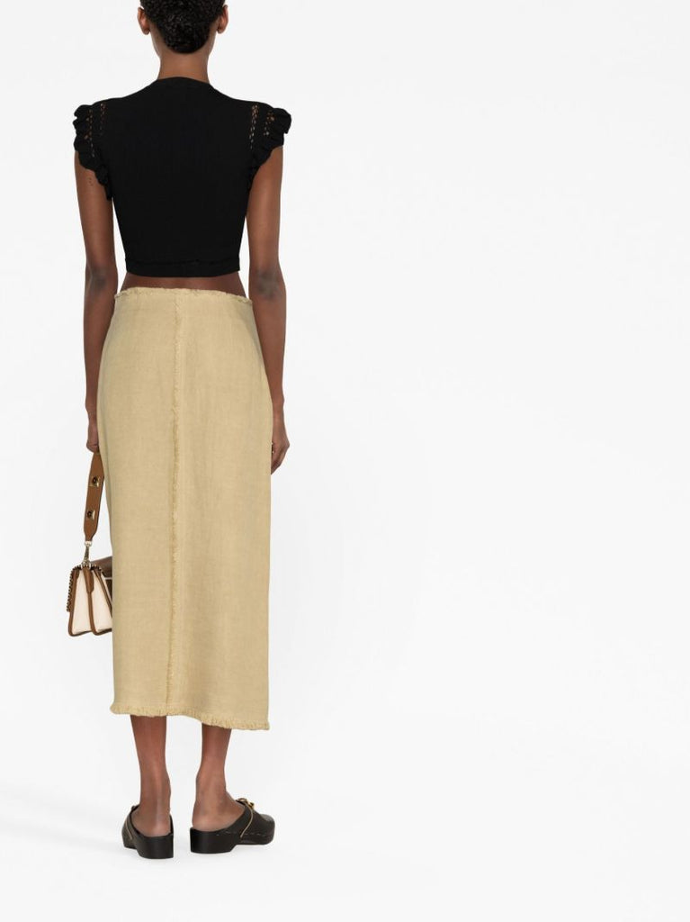 Black Shila Knitted Cropped Top