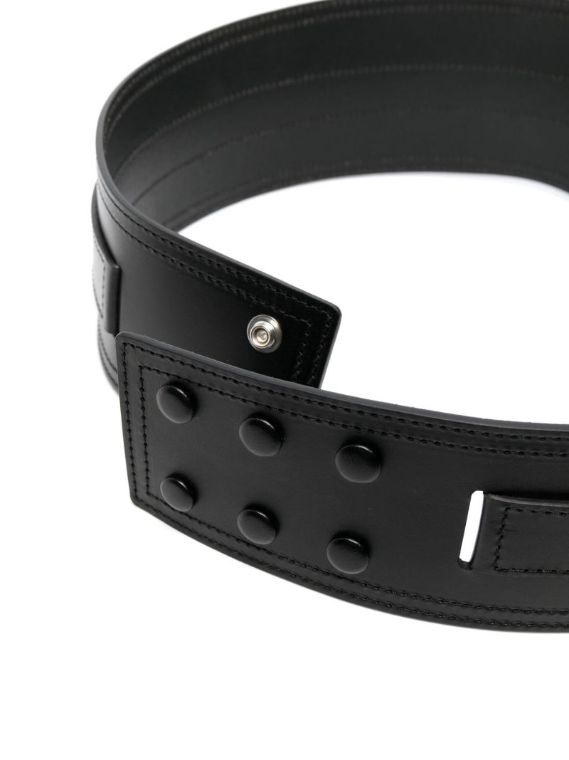 Black Moshy Wrap Leather Belt