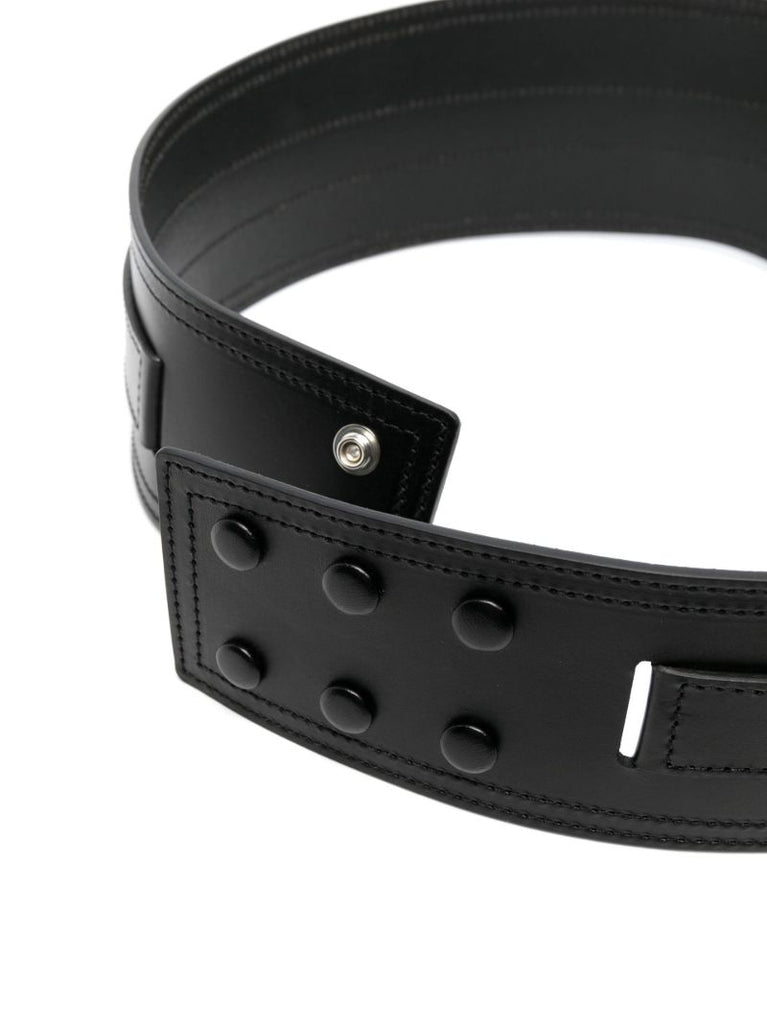Black Moshy Wrap Leather Belt