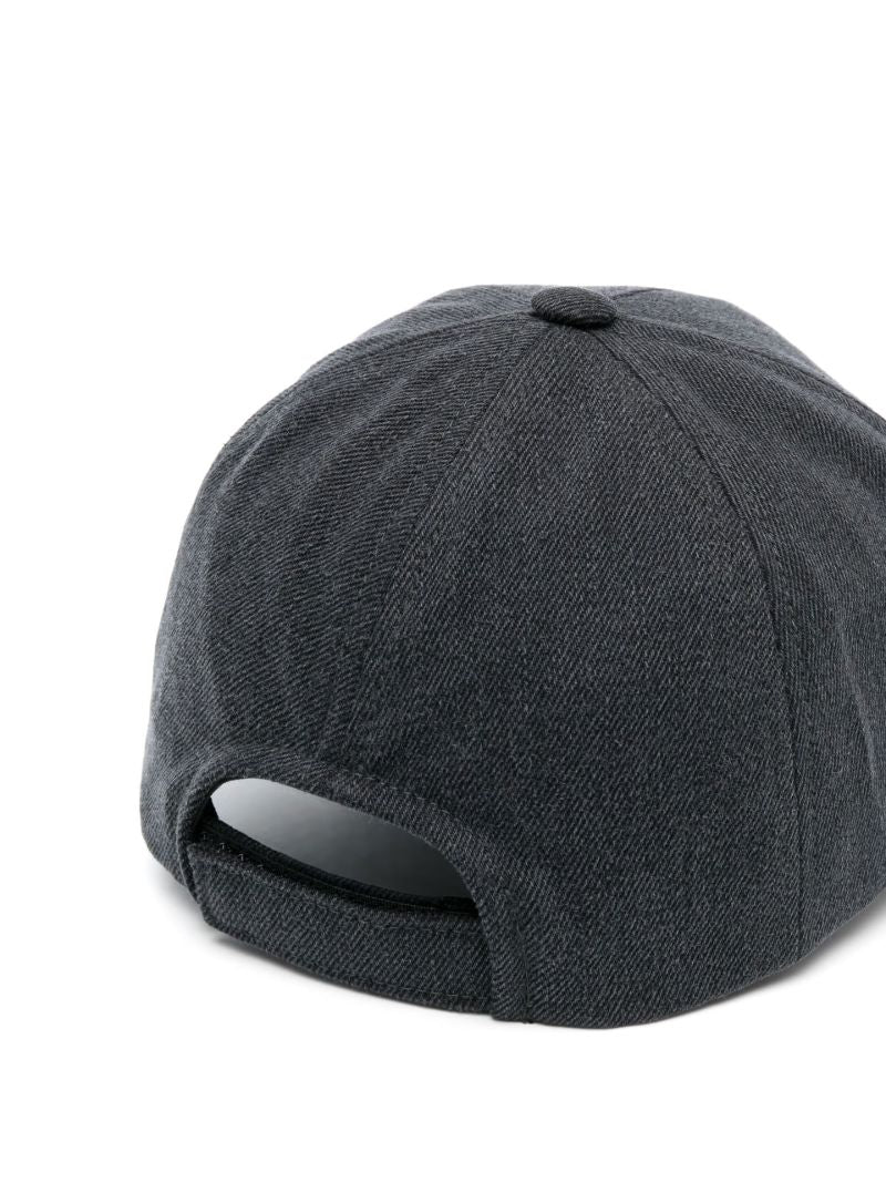 Black Logo Embroidered Baseball Cap