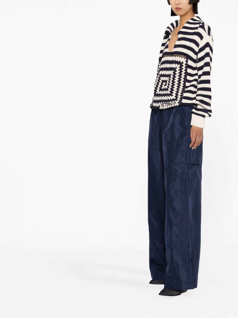 Blue Camila Wide-leg Trousers