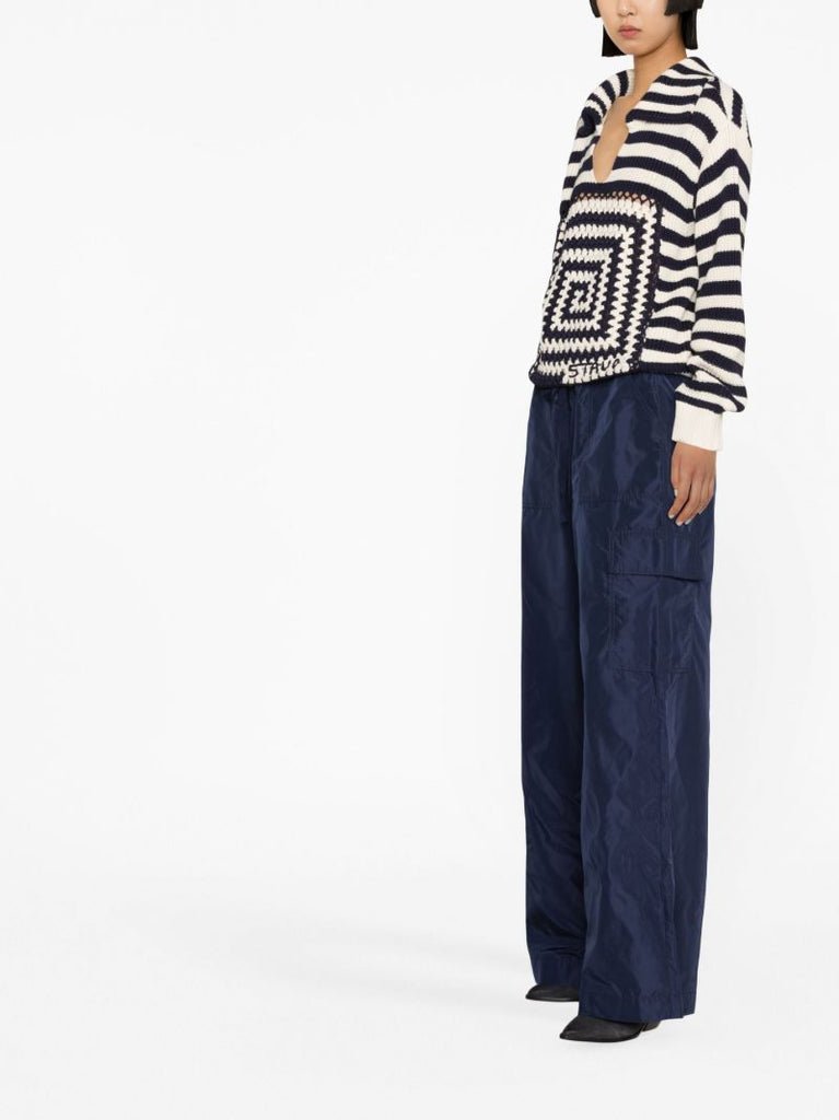 Blue Camila Wide-leg Trousers