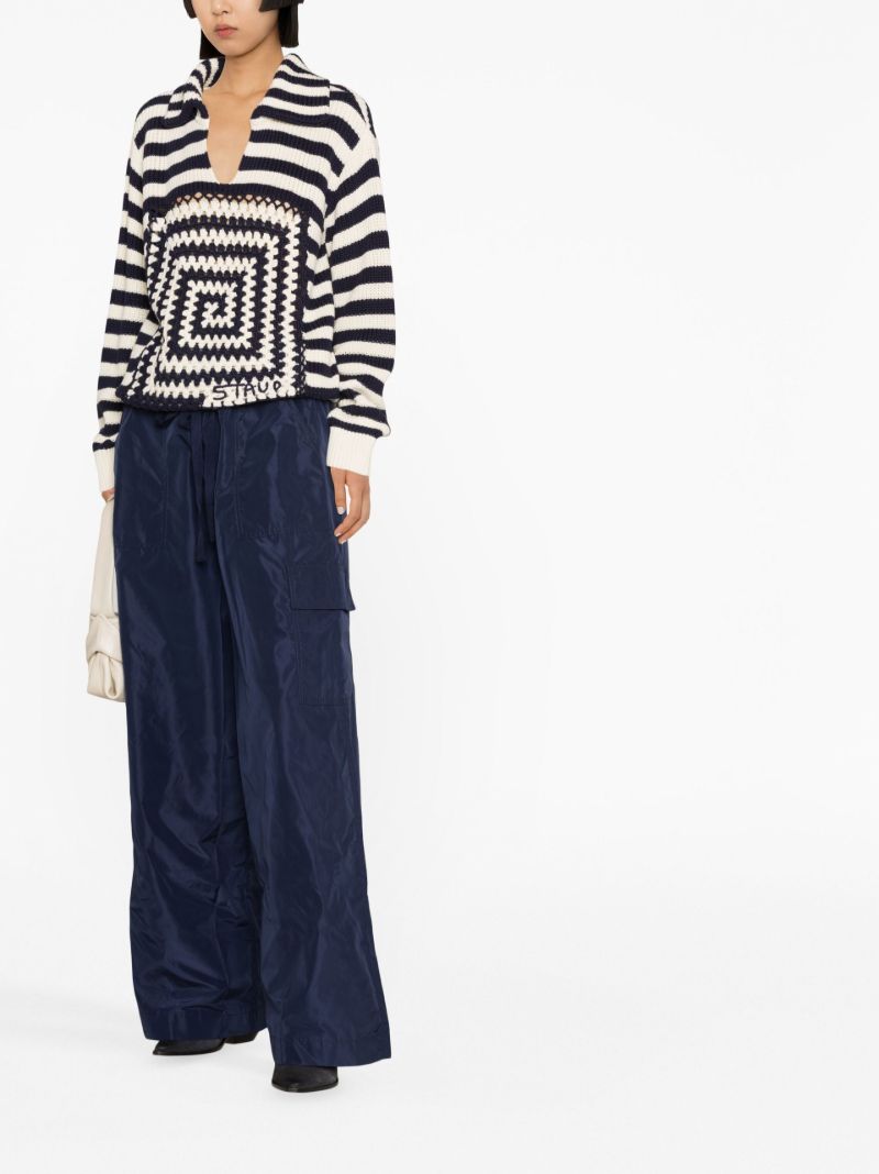 Blue Camila Wide-leg Trousers