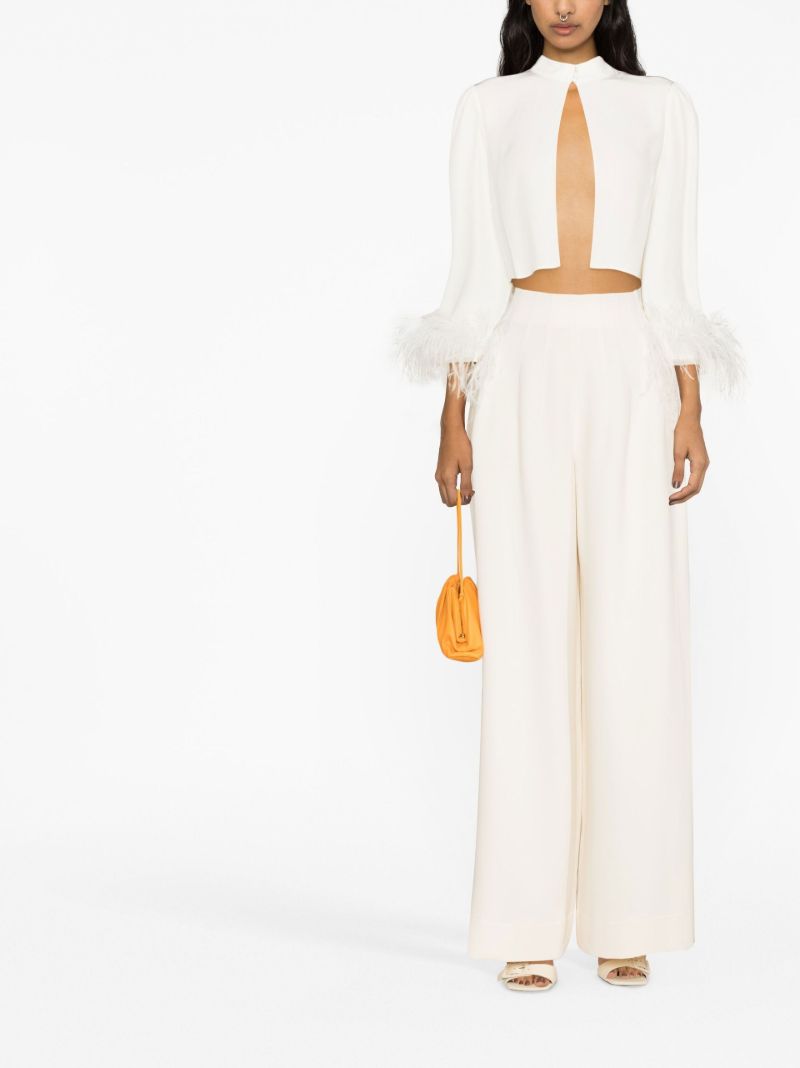 Neutral Caleb Wide-leg Trousers